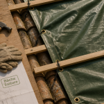 bache pour toiture verte fixee sur tuiles avec outils