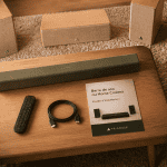 barre de son ou home cinema salon moderne