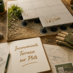 inconvénient terrasse sur plot maquette miniature artisan