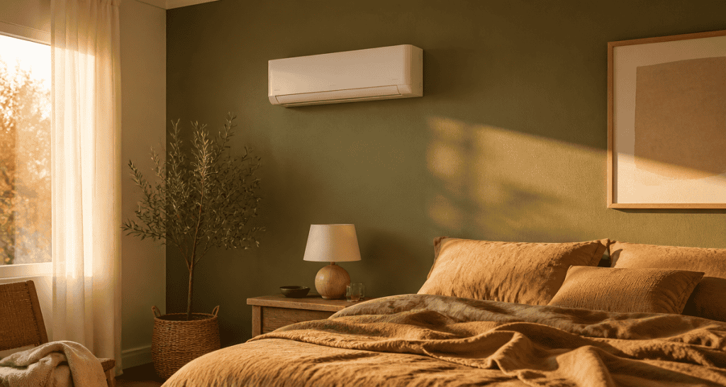 ou placer une clim dans une chambre mur et lit