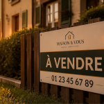 panneaux agence immobilière Akilux à vendre sur clôture