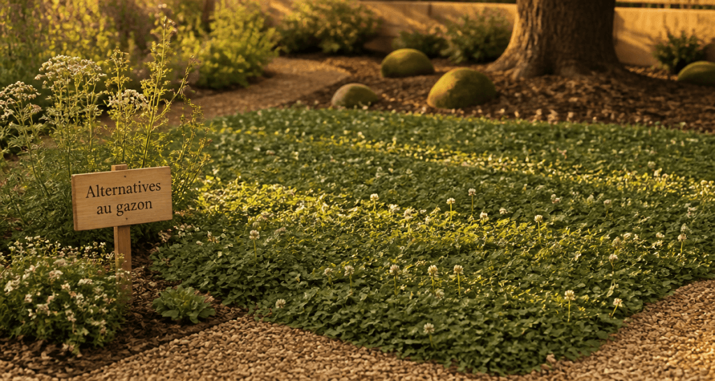 par quoi remplacer le gazon alternatives jardin sans tonte