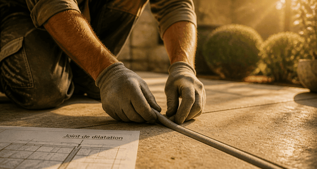 artisan pose joint de dilatation terrasse exterieur