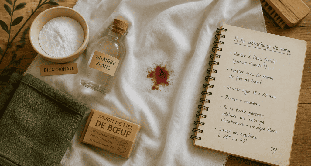 Tache de sang sur drap et solutions naturelles