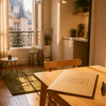 acheter studio paris intérieur lumineux parquet ancien