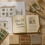 outils peintre classe d2 façade flat-lay