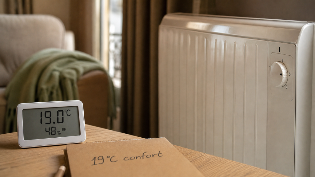 Comment régler un radiateur électrique : 19°C confort, molette et repère