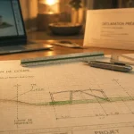 dp3 plan de coupe sur papier millimétré pour autorisation d’urbanisme