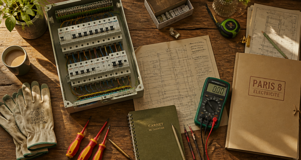 electricien paris 8 plan de travail et outils