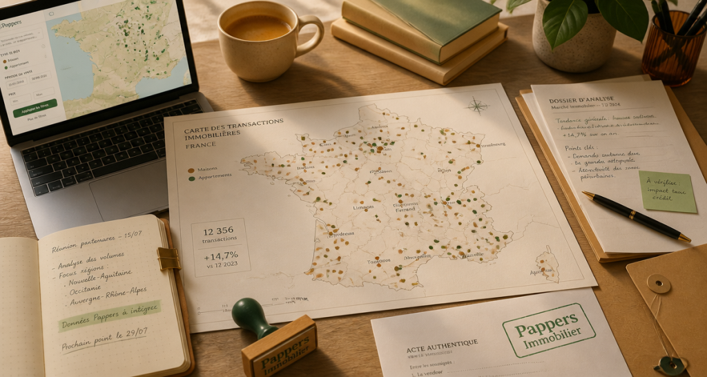 pappersimmo carte France transactions immobilières