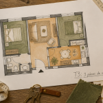 t3 combien de chambre vue maquette appartement