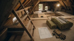 Amenager un comble perdu : charpente et isolation sur plancher en pose