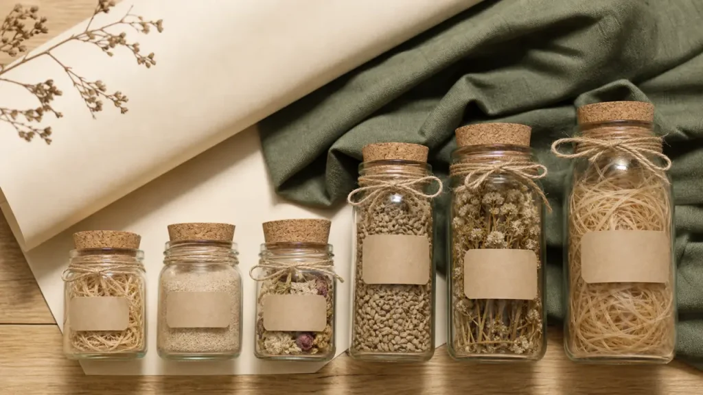 Déco bocaux : bocaux rangés et formats variés, anti bric-à-brac