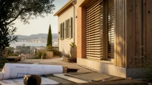 Extension maison toulon en ossature bois et brique monomur, projet PLU et confort thermique