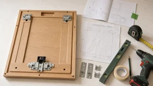 Installation porte lave vaisselle encastrable : glissières ou fixation directe