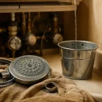 Pas de pression douche : pommeau démonté et test débit
