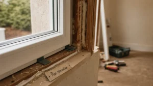Poser une fenetre en renovation pvc : nouveau dormant fixé en rénovation