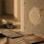 Reboucher trou scie cloche placo sans fissure, enduit et ponçage