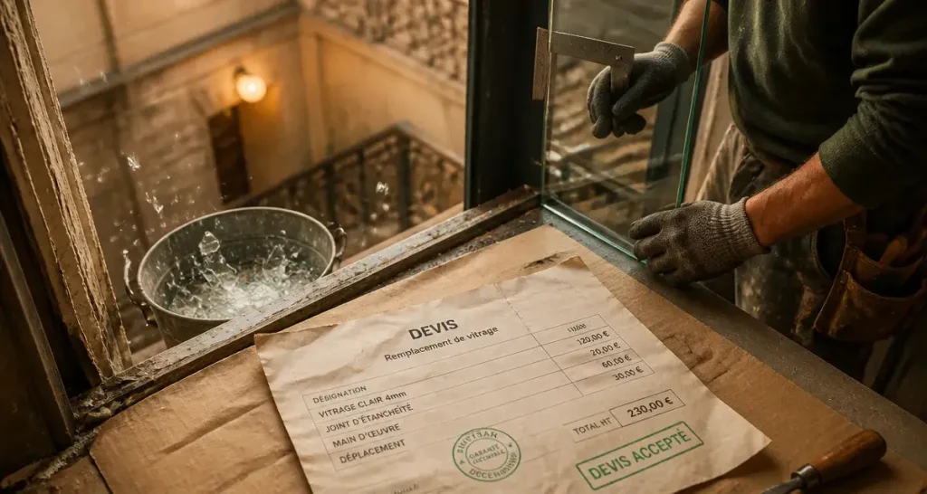 Vitrier paris pas cher artisan : devis clair et urgence rapide, vitre brisée sécurisée