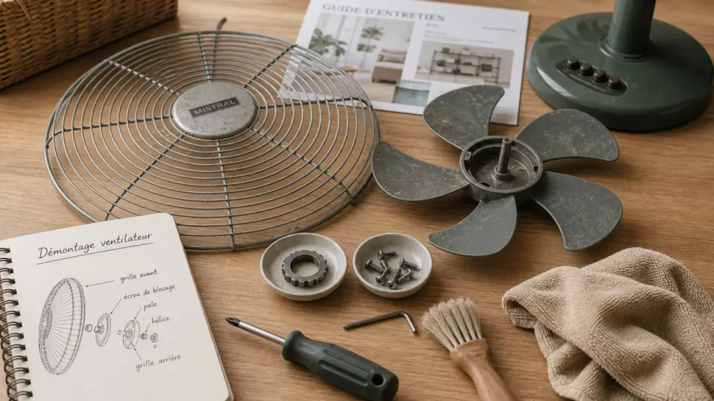 Comment demonter un ventilateur sur pied sans casser la grille