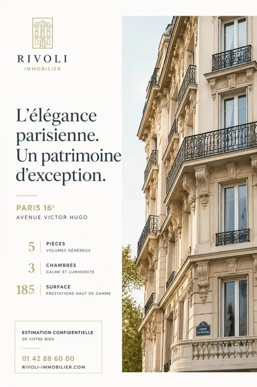 Architecture haussmannienne typique dans le 16e arrondissement pour un chasseur immobilier paris 16