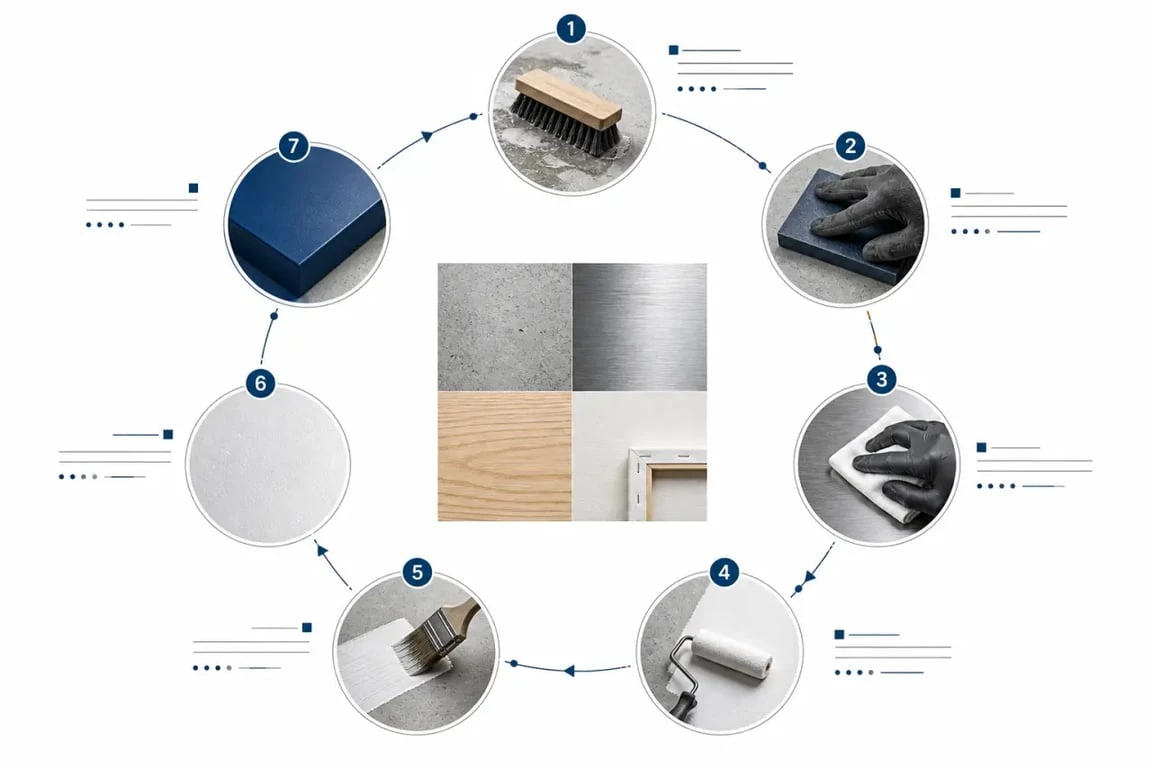 Peinture technique : préparation du support avant application