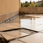 Étanchéité sur carrelage terrasse qui fuit : fissures de joints et traces d’eau, résine ou étanchéité sous carrelage