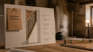 Isolation par l’intérieur : chantier d’isolation intérieure et coupe technique