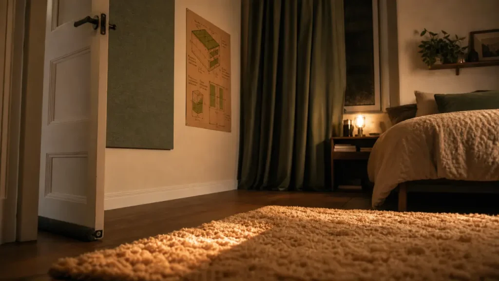 Isolation phonique pour chambre : rideau, porte et fenêtre