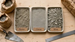 Mortier beton : mortier, ciment et beton pour sceller, couler ou réparer