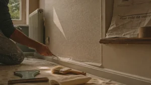 Pose toile de verre murale : bulles et raccords nets