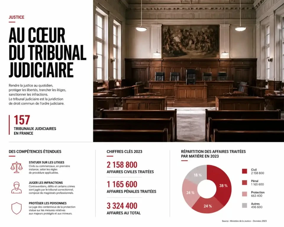 Salle d'audience pour une vente aux enchères immobilières