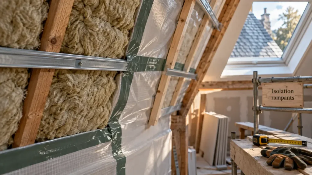 Isolation sous rampant : isolant entre chevrons sous rampant