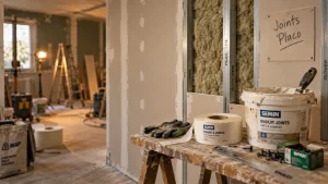 Mur placo : joints fissurés après erreurs de pose