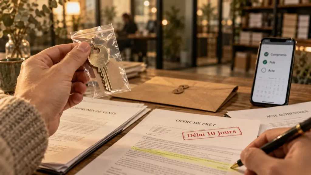 Délai achat immobilier : étapes compromis, prêt et acte avant signature