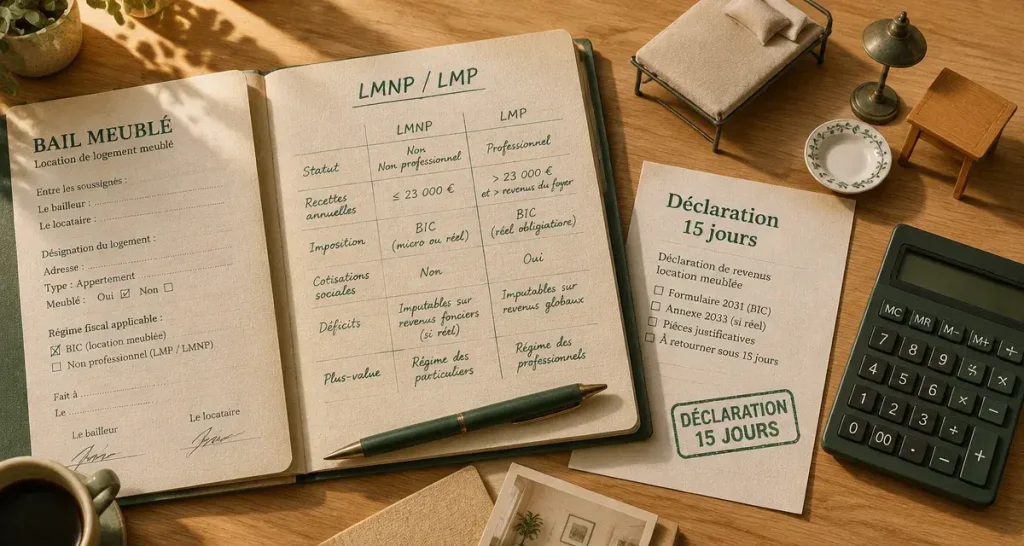 Dispositif LMNP : location meublée, fiscalité BIC, régime LMNP/LMP